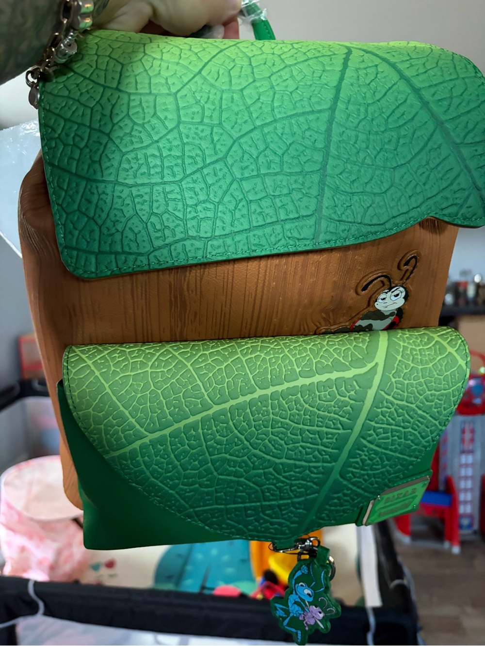 Loungefly Green Leaf & Wood Bugs Life Backpack